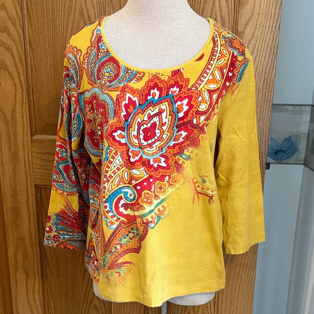 Chico’s Colorful Paisley Women's Top